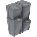Prosperplast SORTIBOX Sada 3 odpadkových košov 3 x 25 l, šedý kameň IKWB25S3