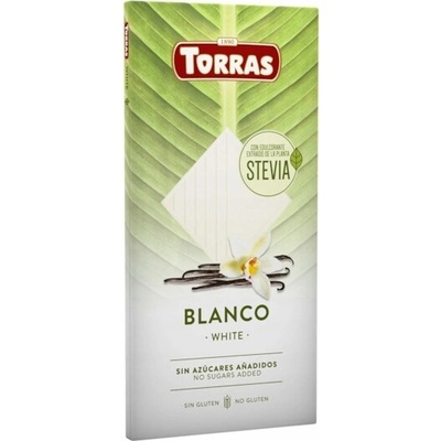 Torras čokoláda bílá se stevií bez přidaného cukru 100 g