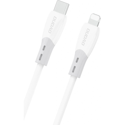 Dudao L25SX 30W USB-C - Lightning s měkkým silikonovým opletením 2m bílý