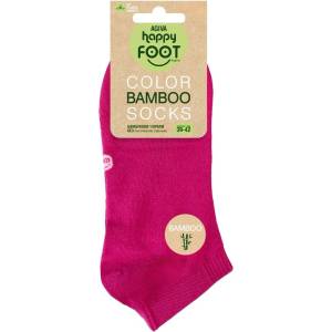 AGIVA Дамски чорапи Agiva Happy Foottopia, Къс конч, Бамбук, Маджента, 39-42 размер (AGIVA-079)
