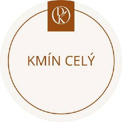 Davídkovo koření Etiketa Kmín český celý béžová průměr 4,5 cm 1 ks