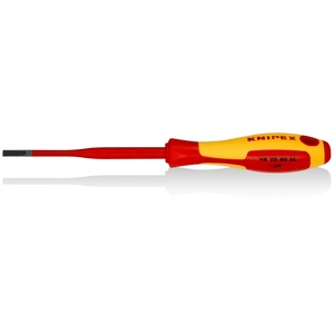 KNIPEX Отвертка шлиц 4.0 Slim, VDE 1000V жълто-червена ръкохватка (K982040SL)