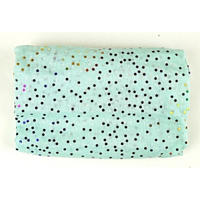 Emi Ross tunelová šála bavlněná puntík sv. zelená