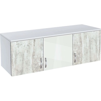 Bogdan Furniture G Надстройка за трикрилен гардероб Мебели Богдан модел bm-ava 3, кристал с бяло