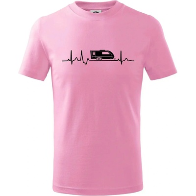 EKG karavan tričko detské ružová