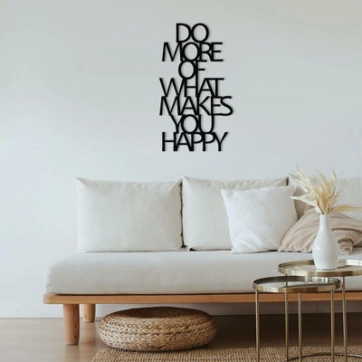 ASIR Nástěnná dekorace kov DO MORE OF THAT MAKES YOU HAPPY 40 x 70 cm