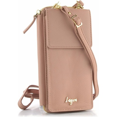 Lagen dámská kožená crossbody kabelka BLC/5699 PEACH