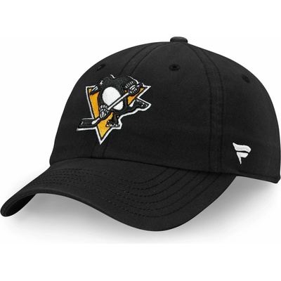 Pittsburgh Penguins NHL Core Black Curved Unstructured Strapback Cap Fanatics