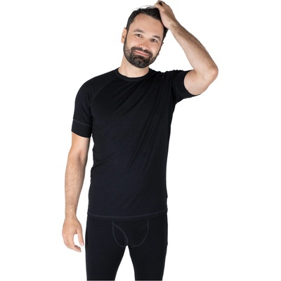 2P SERVIS Bambusové tričko pánské černé Bambusky krátký rukáv