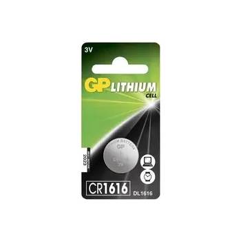 GP Batteries Литиева бутонна батерия gp cr 1616 3v 1 бр. в блистер /цена за 1 бр. / gp (gp-bl-cr1616-7u1)