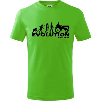 Evolúcia traktor tričko detské Apple Green