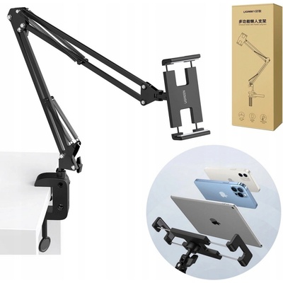 Ugreen universal phone tablet holder with folding long arm černá and gray 50394