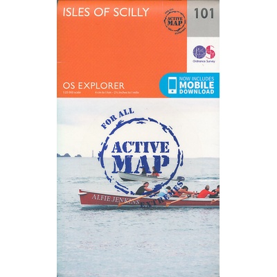 mapa Isles of Scilly 1:25 t. laminovaná