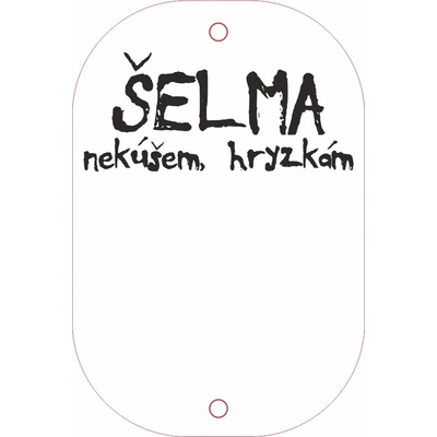 Štítok na lem - šelma Materiál/farba: Mint - hladká