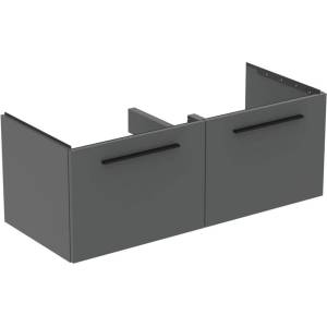 Ideal Standard i. life B стенен долен шкаф, матово кварцово сиво, 2 чекмеджета, 120 см (T5277NG)
