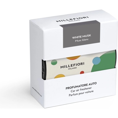 Home fragrance italia srl Аромат за кола Millefiori Icon White Musk Текстилен флорален, бял