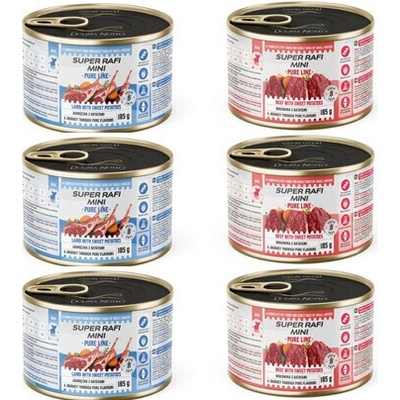Super Rafi Mini Pure Line mix 2 příchutí s batáty 6 x 185 g