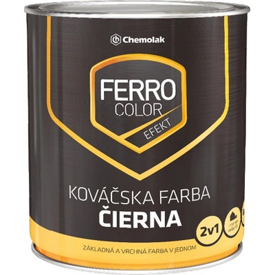 Chemolak Ferro Color kováčska farba 0,75 l kováčska čierna