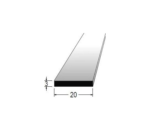 Hranolek 20x3mm, délka 100cm