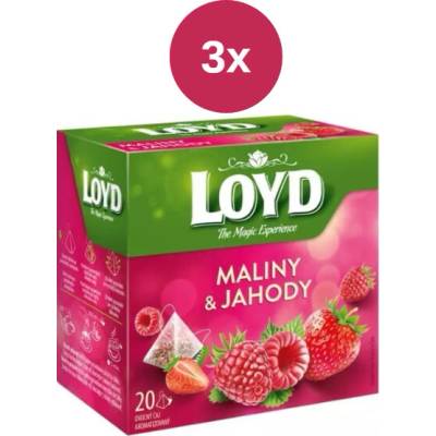 Loyd Tea pyramída maliny jahody 3 x 40 g