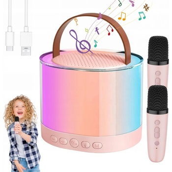 SADA PRO KARAOKE 2KS MIKROFON + BEZDRÁTOVÝ REPRODUKTOR