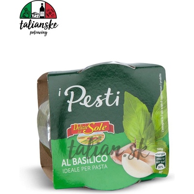 Delizie dal Sole Bazalkové pesto s cesnakom 140 g