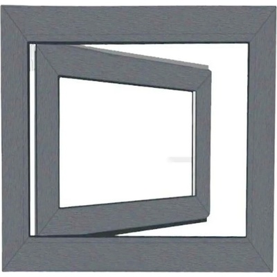 Bravo Plastové okno OS1 Color levé 600 x 600 mm RAL 9006/bílá