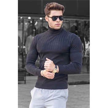 Madmext Мъжки пуловер 4677 - Черен 289318 (289318_Черно)