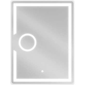 Mexen Onyx осветено огледало за баня с козметично огледалце 60 x 80 см, LED 6000K, (9813-060-080-611-00)