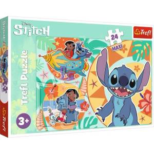 Trefl Puzzle Lilo&Stitch: Щастлив ден MAXI 24 части (14365)