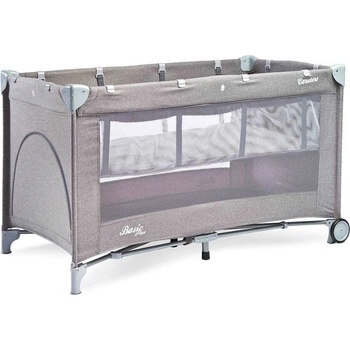 Caretero Cestovná postieľka Basic Plus Grey