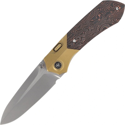 REMETTE RT-Meteor Knife M390 Titanium + CF Button Liner Lock RTPT-DL