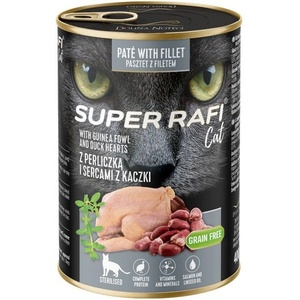 RAFI Super Rafi Cat Sterilised P&F Guinea fowl and Duck hearts 400 г