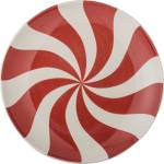 Bloomingville Червена глинена чиния с коледен мотив ø 23 cm Yule - Bloomingville (82062833)