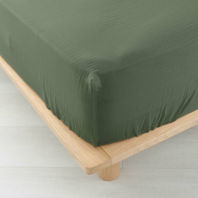 douceur d'intérieur Kaki napínacia mušelínová plachta Angelia 160x200