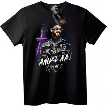 NOONEBRAND Тениска Anuel AA RITM 2 Турне - XL, Black