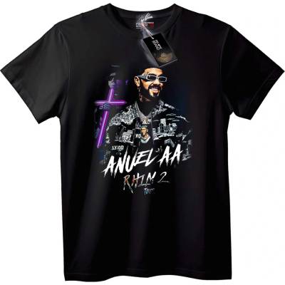 NOONEBRAND Тениска Anuel AA RITM 2 Турне - XL, Black