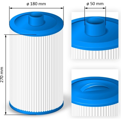 Crystalline Pool Spa Filter Filtrační kartuše SC773