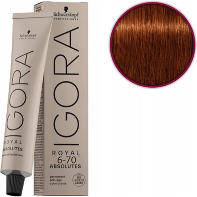 Schwarzkopf Igora Royal Absolutes 6-70 tmavá blond měděná přírodní 60 ml