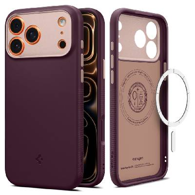 Удароустойчив кейс с MagSafe за iPhone 17 Pro Max от Spigen Nano Pop - Burgundy Bean (8800283313932)