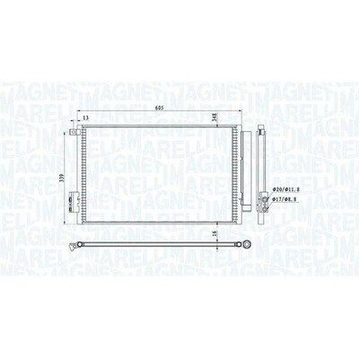Kondenzátor, klimatizace MAGNETI MARELLI 350203814000