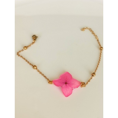 Meganflo Гривна розова хортензия - злато