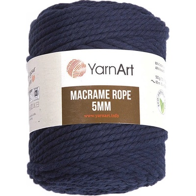YarnArt Macrame Rope 784, 5mm - modrá