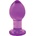 NS Novelties Стъклено дилдо Butt Plug "SPIRES PURPLE" 8 см