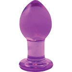 NS Novelties Стъклено дилдо Butt Plug "SPIRES PURPLE" 8 см
