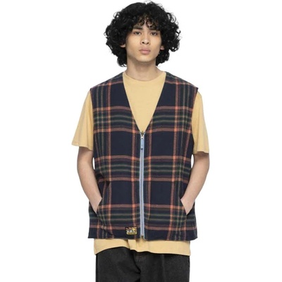 SANTA CRUZ Потник Santa cruz Vista reversible vest - Blue (Stone Wash / Multicolor Check)