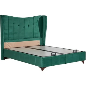  Тапицирана спалня Cool 160/200 см, подматрачна рамка, повдигащ механизъм, зелен