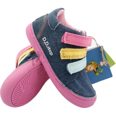 D.D.Step detské plátené topánky C078-311A royal blue