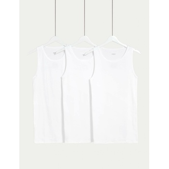Marks & Spencer Комплект от три бели мъжки тениски Marks & Spencer Marks & Spencer | Byal | МЪЖЕ | S