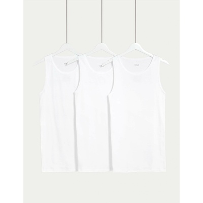 Marks & Spencer Комплект от три бели мъжки тениски Marks & Spencer Marks & Spencer | Byal | МЪЖЕ | S